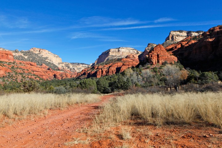 a canyon with a mountain in the background